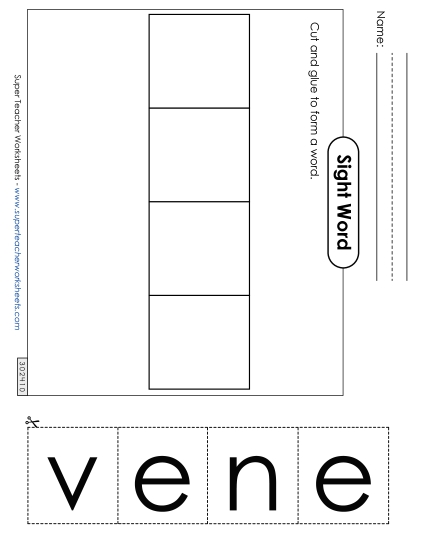 Large Cut-and-Glue: Even (Printable PDF Worksheet)