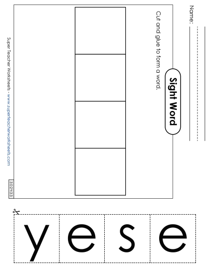 Large Cut-and-Glue: Eyes (Printable PDF Worksheet)