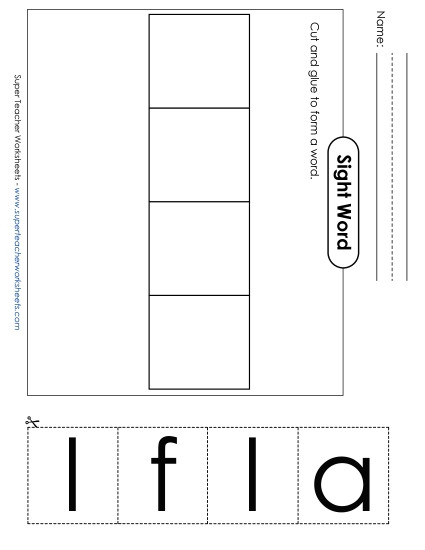 Large Cut-and-Glue: Fall (Printable PDF Worksheet)