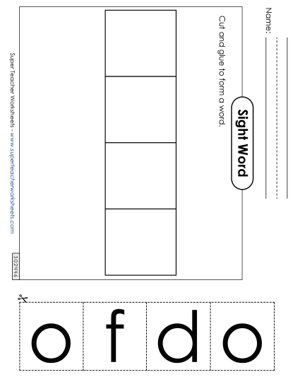 Large Cut-and-Glue: Food (Printable PDF Worksheet)