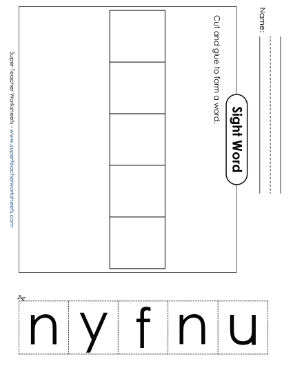 Large Cut-and-Glue: Funny (Printable PDF Worksheet)