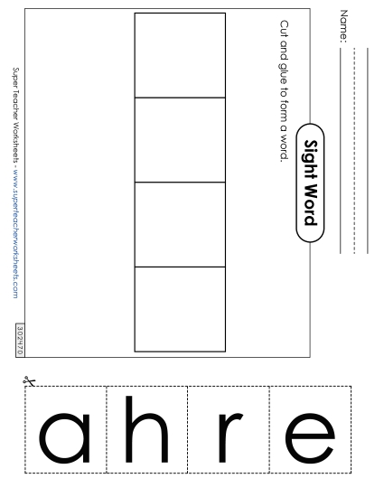 Large Cut-and-Glue: Hear (Printable PDF Worksheet)