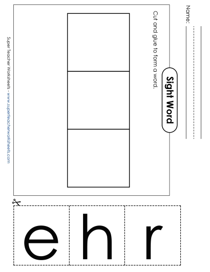 Large Cut-and-Glue: Her (Printable PDF Worksheet)