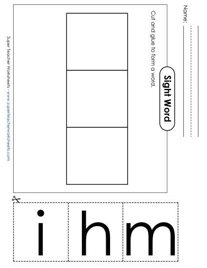 Large Cut-and-Glue: Him (Printable PDF Worksheet)