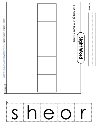 Large Cut-and-Glue: Horse (Printable PDF Worksheet)