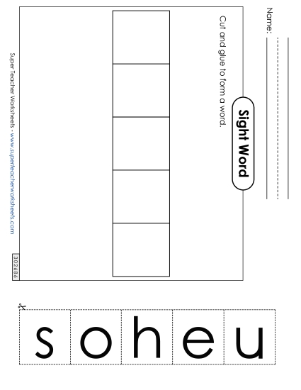 Large Cut-and-Glue: House (Printable PDF Worksheet)