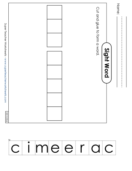Large Cut-and-Glue: Ice Cream (Printable PDF Worksheet)