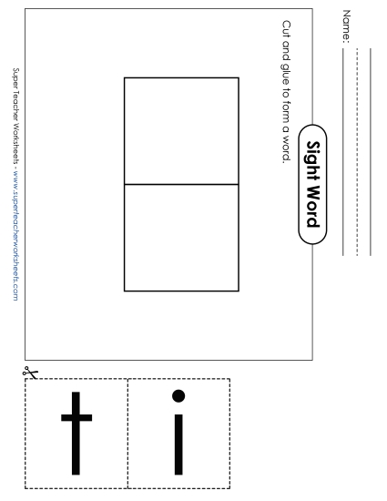 Large Cut-and-Glue: It (Printable PDF Worksheet)