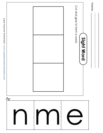 Large Cut-and-Glue: Men (Printable PDF Worksheet)