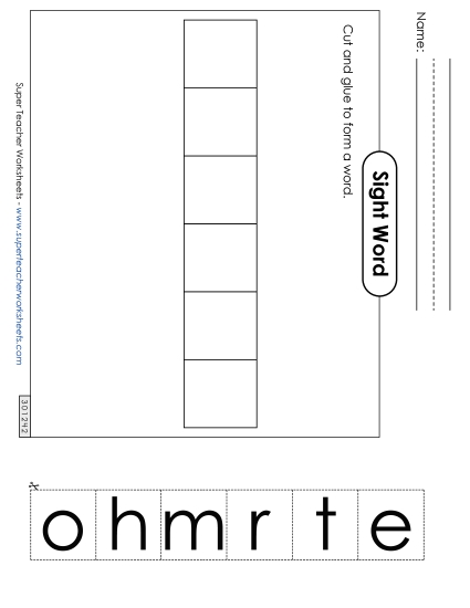 Large Cut-and-Glue: Mother (Printable PDF Worksheet)