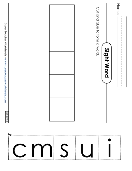 Large Cut-and-Glue: Music (Printable PDF Worksheet)
