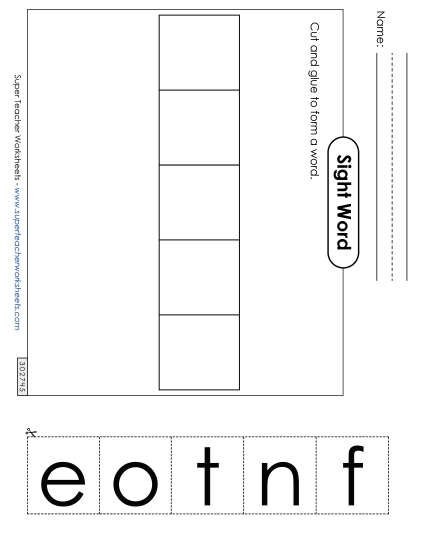 Large Cut-and-Glue: Often (Printable PDF Worksheet)