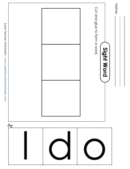 Large Cut-and-Glue: Old (Printable PDF Worksheet)