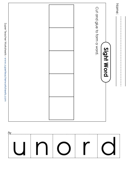 Large Cut-and-Glue: Round (Printable PDF Worksheet)