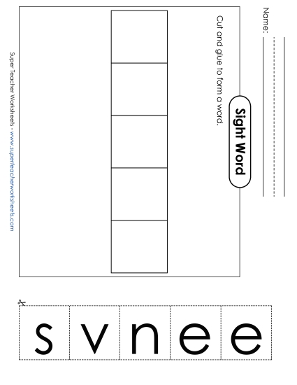 Large Cut-and-Glue: Seven (Printable PDF Worksheet)