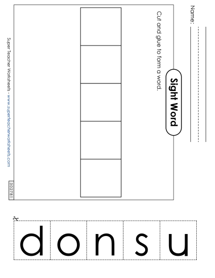 Large Cut-and-Glue: Sound (Printable PDF Worksheet)