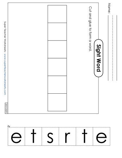Large Cut-and-Glue: Street (Printable PDF Worksheet)