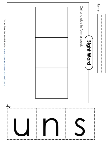 Large Cut-and-Glue: Sun (Printable PDF Worksheet)