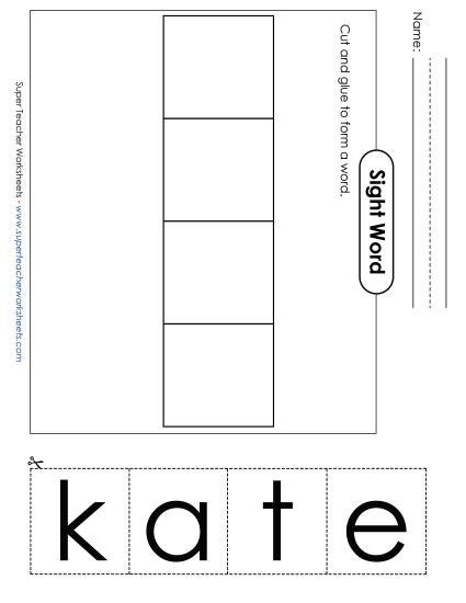 Large Cut-and-Glue: Take (Printable PDF Worksheet)