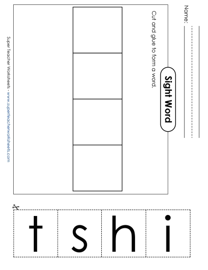 Large Cut-and-Glue: This (Printable PDF Worksheet)