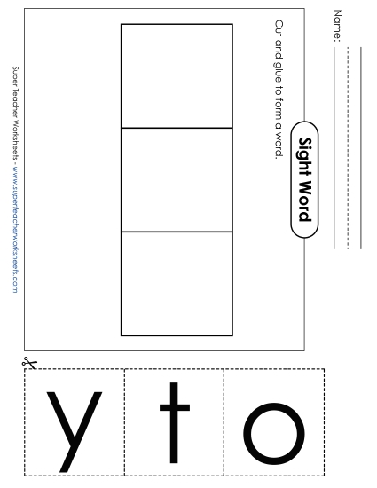 Large Cut-and-Glue: Toy (Printable PDF Worksheet)