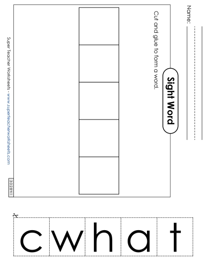 Large Cut-and-Glue: Watch (Printable PDF Worksheet)