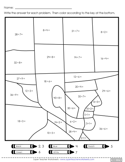 Mystery Pictures - Lincoln Mystery Picture (Division) (Printable PDF Worksheet)