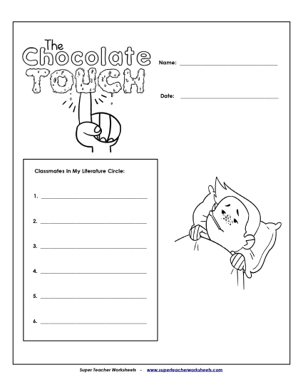 Literature Circles - Lit Circles: Cover Page  (Printable PDF Worksheet)