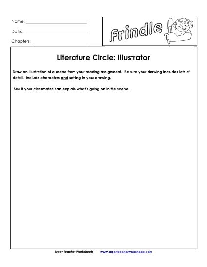 Literature Circles - Lit. Circles: Illustrator (Printable PDF Worksheet)