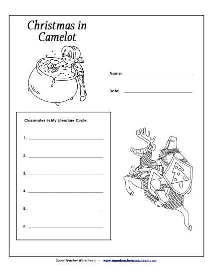 Literature Circles - Literature Circles: Cover Page (Printable PDF Worksheet)
