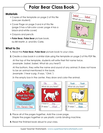 Writing Activities - Make a Class Book (Printable PDF Worksheet)