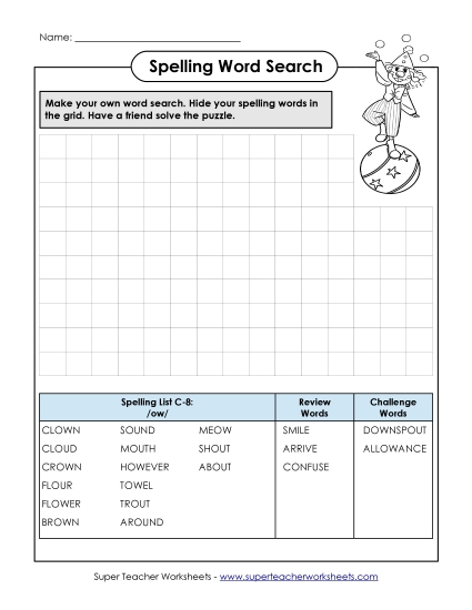 Worksheets - Make-a-Search (C-8) (Printable PDF Worksheet)