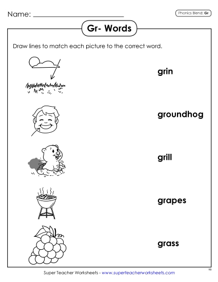 Worksheets - Matching Worksheet (Printable PDF Worksheet)