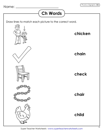 Worksheets - Matching Worksheet (Printable PDF Worksheet)