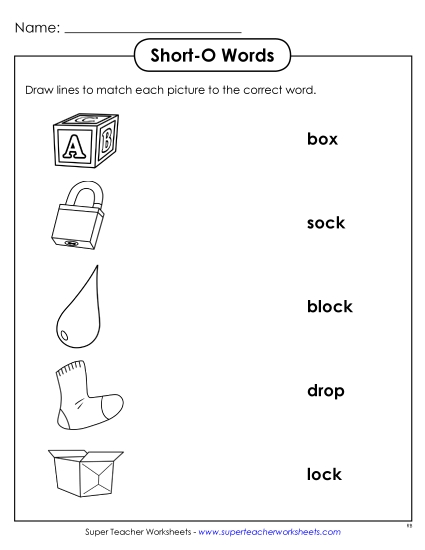 Worksheets - Matching Worksheet (Printable PDF Worksheet)