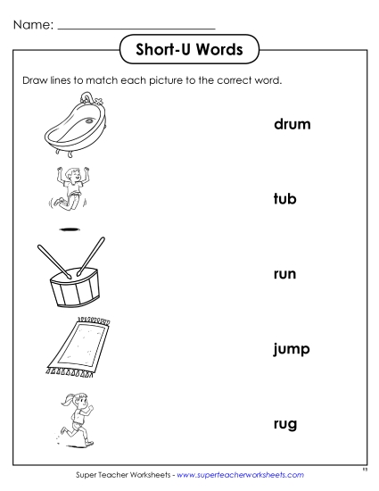 Worksheets - Matching Worksheet (Printable PDF Worksheet)
