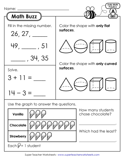 Math Buzz: Week 17 Worksheets 81 through 85 (Printable PDF Worksheet)