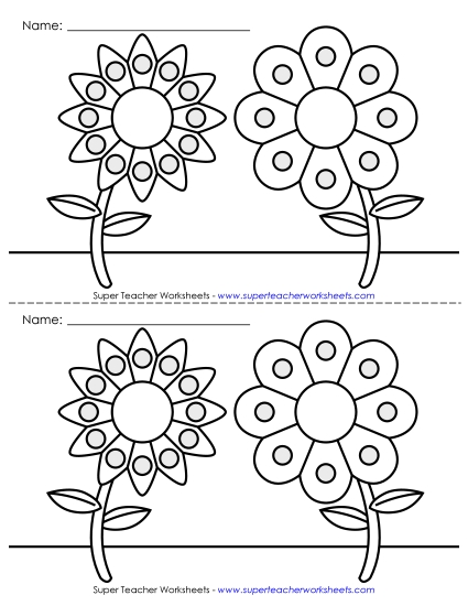 Monthly Sticker Charts - May Chart (Flowers) (Printable PDF Worksheet)