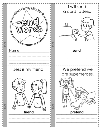 Worksheets - Mini-Book (-end) (Printable PDF Worksheet)