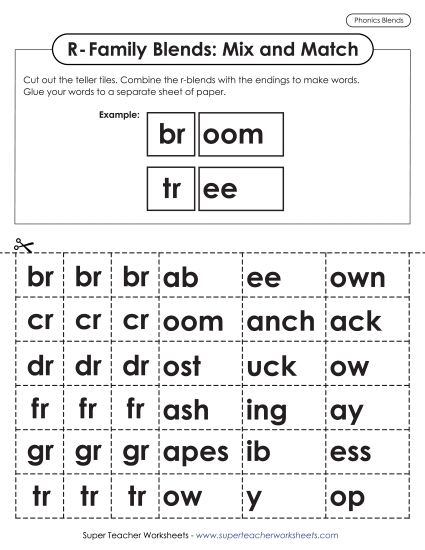 Cut-and-Glue Activities - Mix and Match (Printable PDF Worksheet)