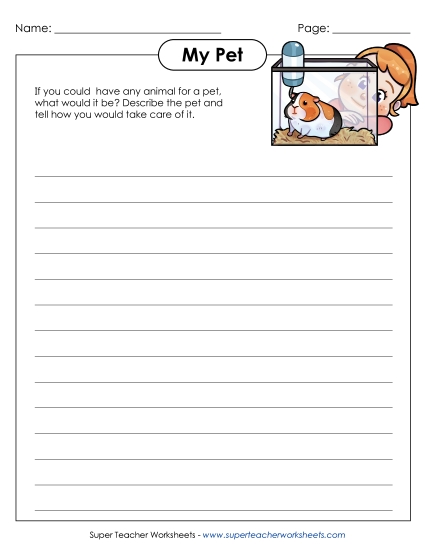 My Pet (Printable PDF Worksheet)