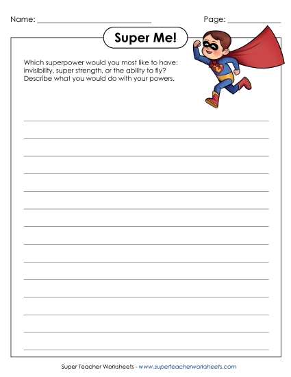 My Superpower (Printable PDF Worksheet)