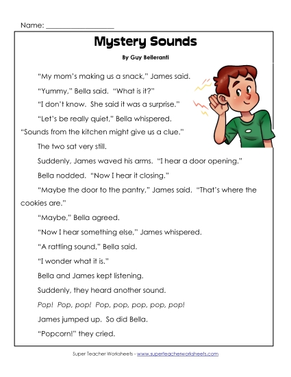 Mystery Sounds (Printable PDF Worksheet)