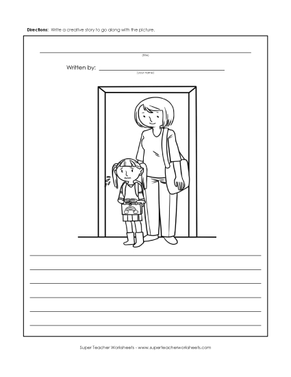 Back-to-School Writing - Nervous Student (Printable PDF Worksheet)