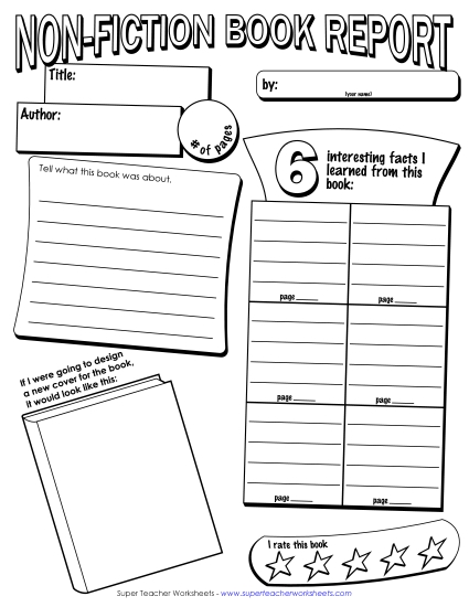 Book Report Posters - Non-Fiction Book Poster (Small) (Printable PDF Worksheet)