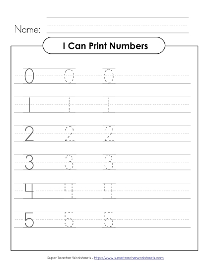 Numbers 1 - 12 - Numbers 1- 12: Trace and Print (Printable PDF Worksheet)