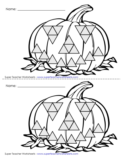 Monthly Sticker Charts - October Chart (Pumpkin) (Printable PDF Worksheet)