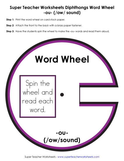 OU -&nbsp; Word Wheel (Printable PDF Worksheet)