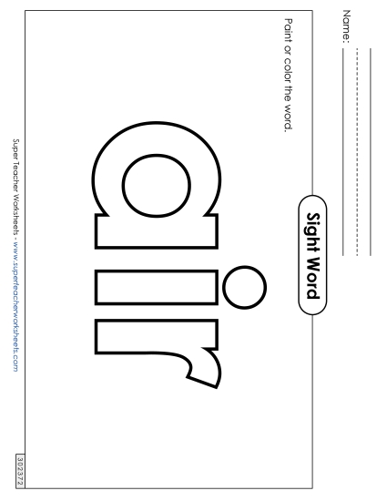 Paint or Color: Air (Printable PDF Worksheet)