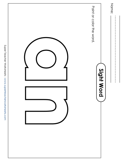 Paint or Color: An (Printable PDF Worksheet)